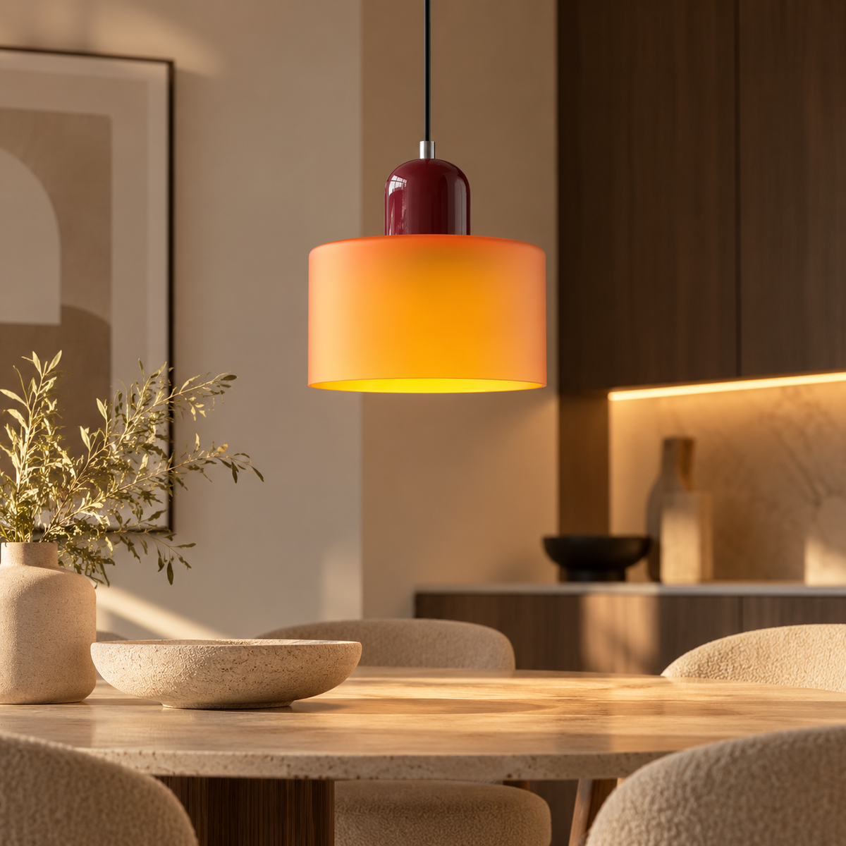 Suspension en Verre Coloré – Aura