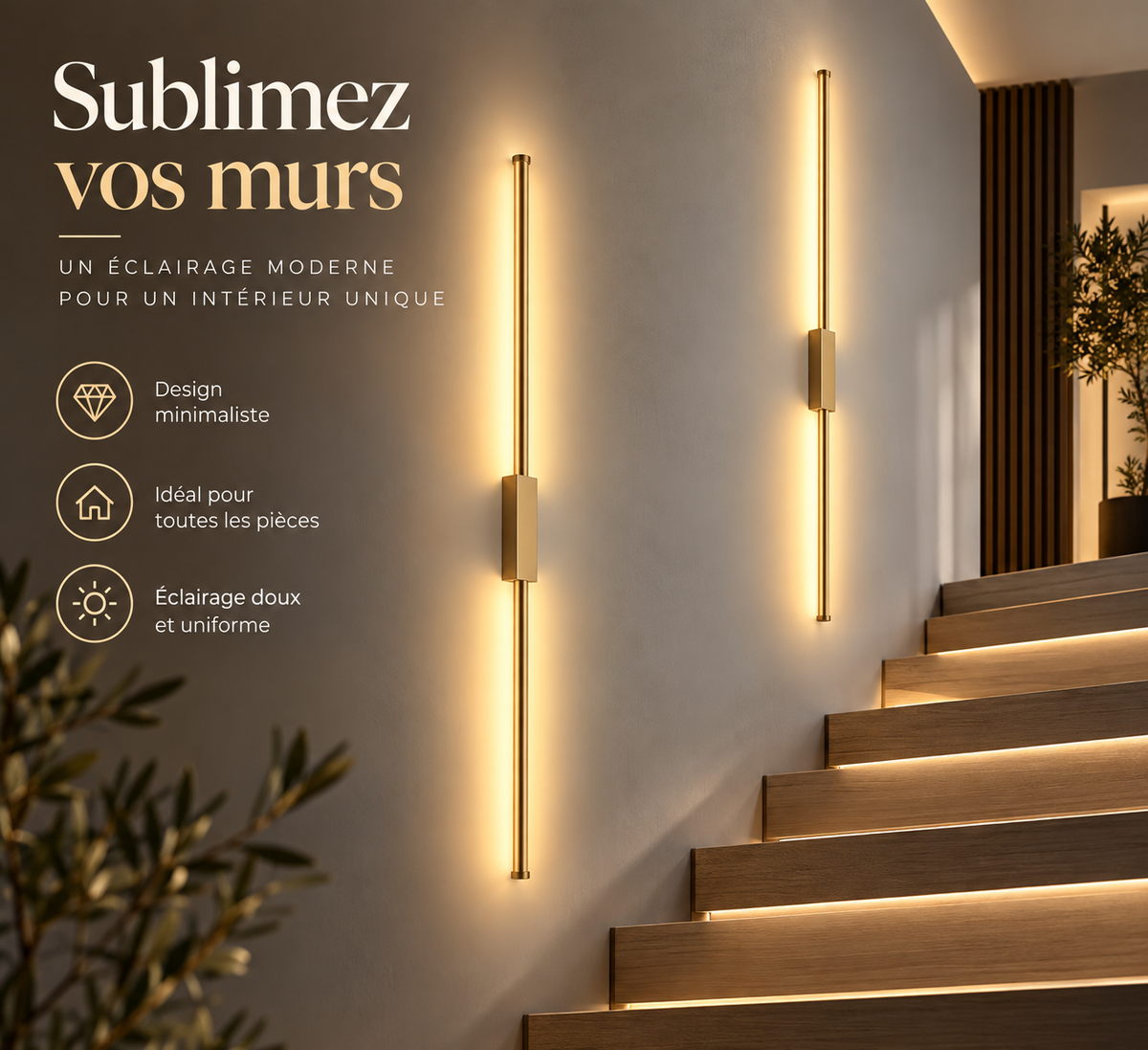 Applique Murale LED Linéaire Design