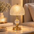 Lampe de Table LED Cristal Dorée Tactile