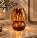 Lampe champignon en verre Ambré - Éclairage d’Ambiance