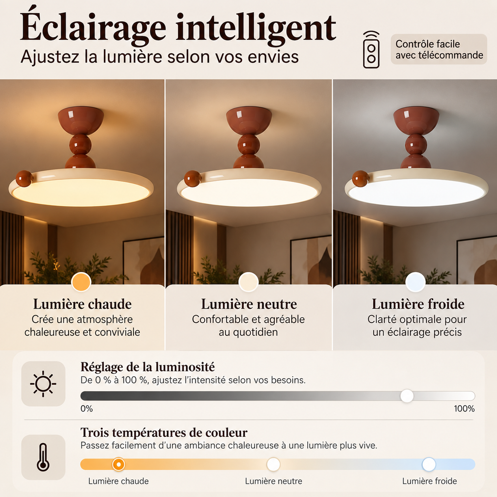 Plafonnier LED Sculptural – Élégance Contemporaine