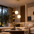 Suspension LED en Verre – Élégance Nordique